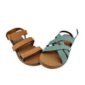 Solely Jane Comfort Flat Sole Brown Base 6/6.5 + Capri Sage & Aspen Cinnamon 6.5